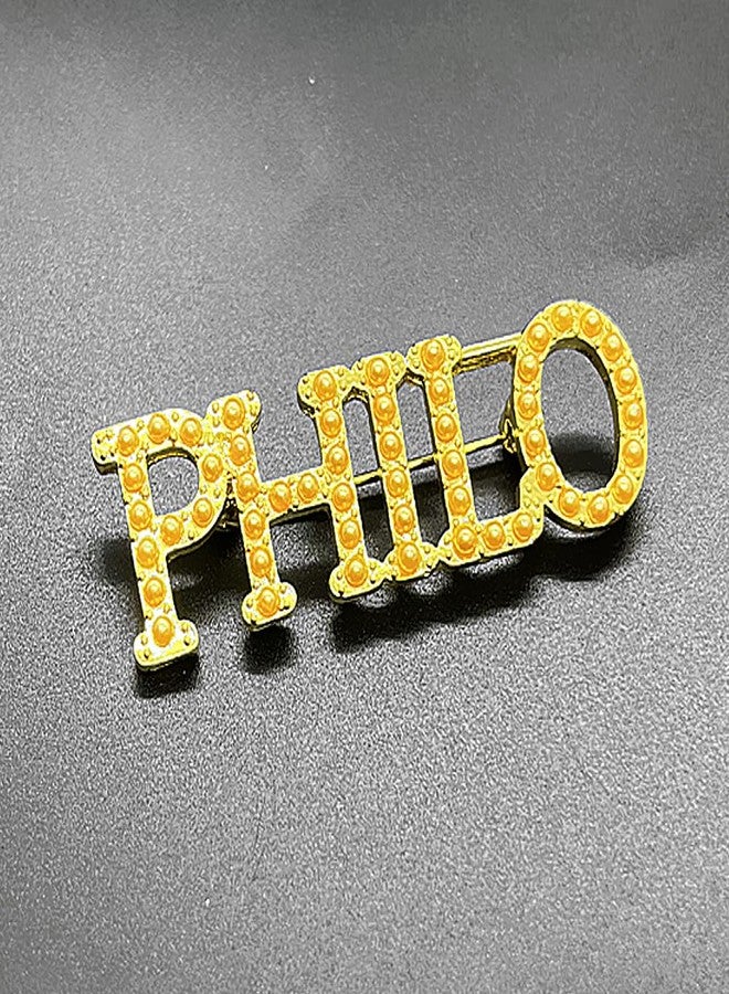 بروش من المعدن المقلد على شكل لؤلؤة، يحمل شعار جمعية الأخوات "فيلو" (PHILO) النسائية الجميلة. - Image 5